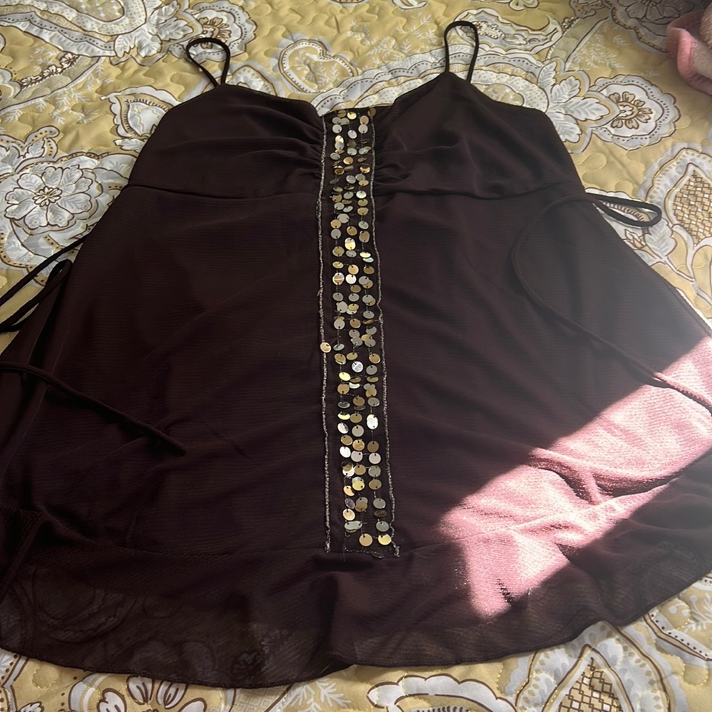 Y2K Brown Top